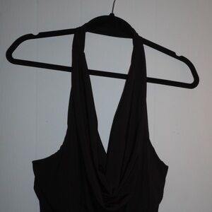 Elegant Black Halter Top